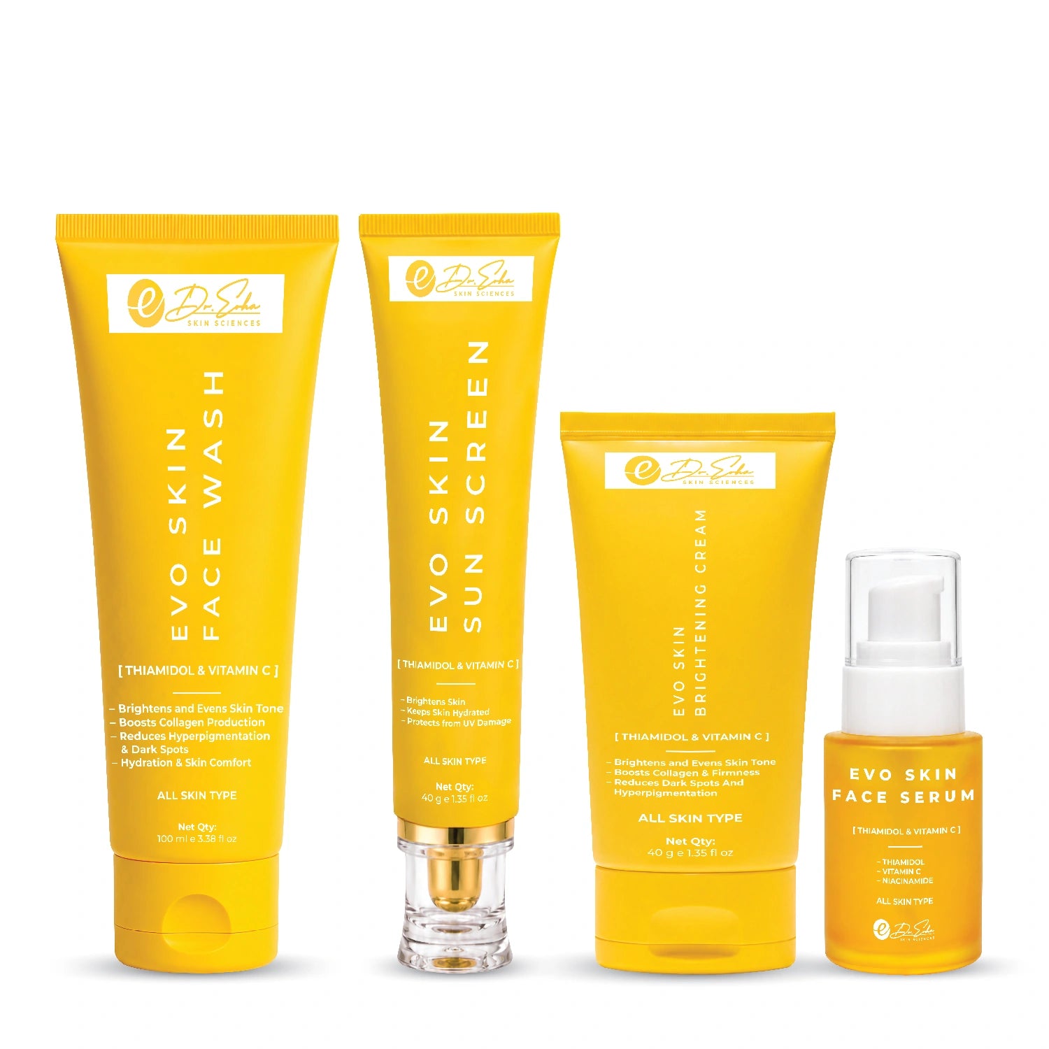 EVO Skin Complete Radiance Routine – 4 Piece Skincare Kit